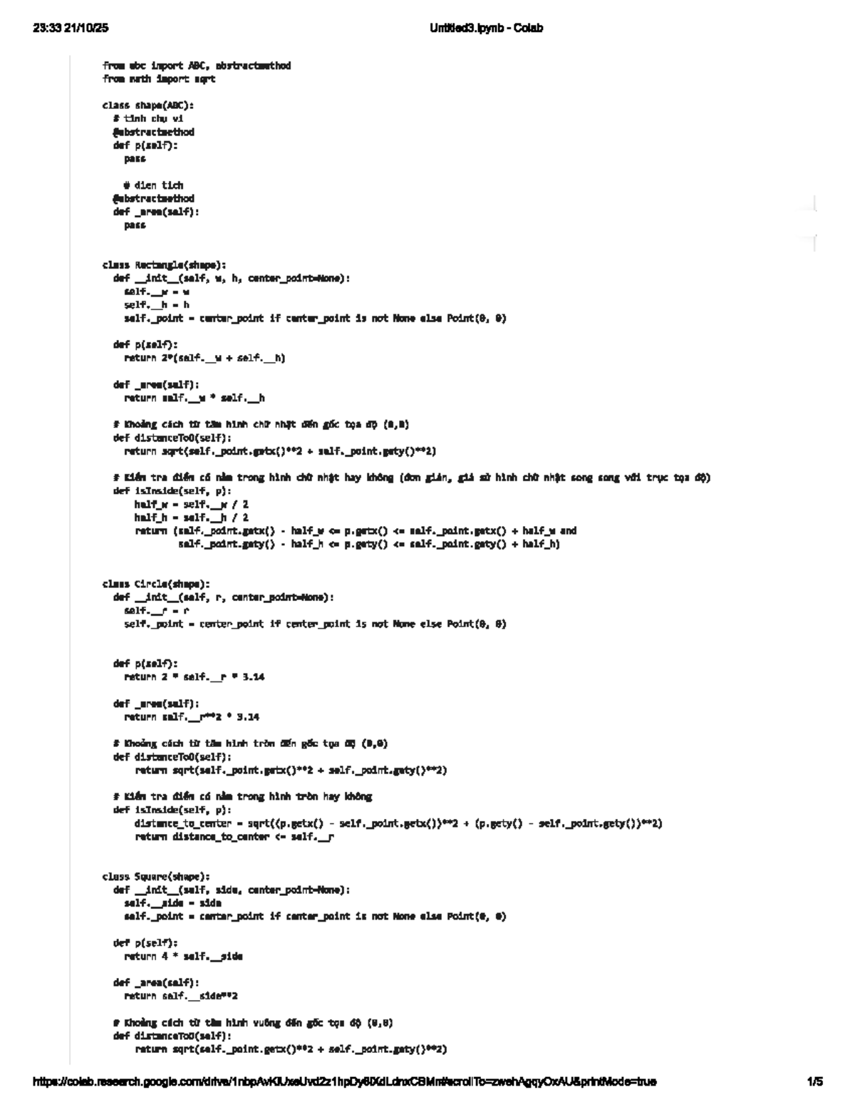 Lab 3: Object-Oriented Programming in Python - Shapes and Employees ...