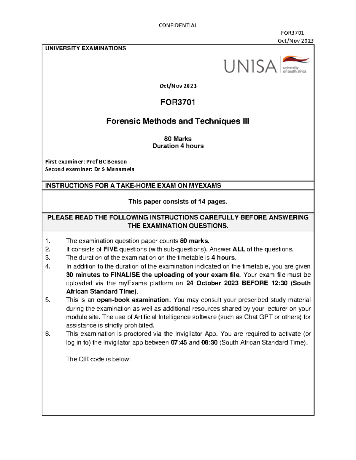 FOR3701 2023 Final Exam Guidelines and Case Study Analysis - Studocu