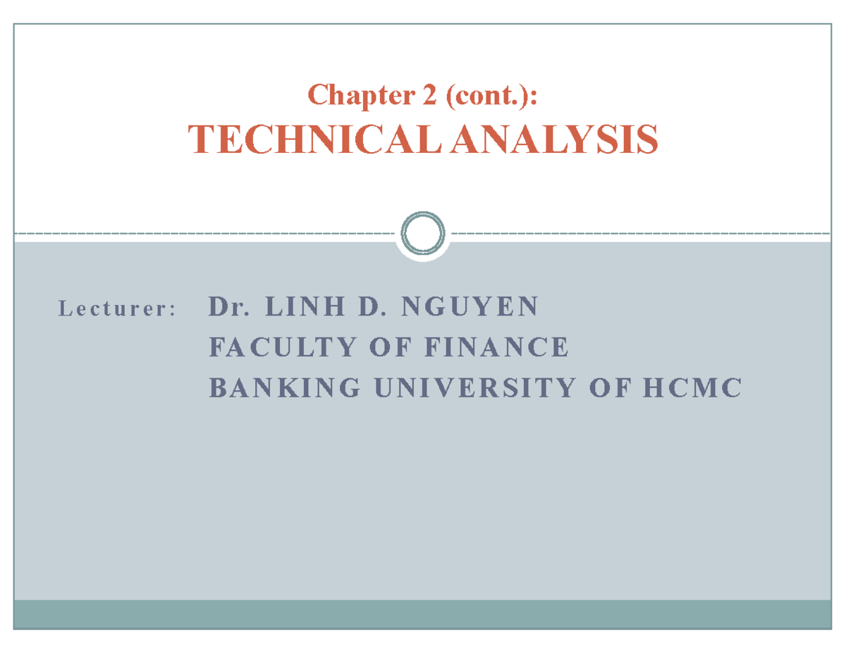 Chapter 2: Technical Analysis Overview (FIN 101) - Studocu
