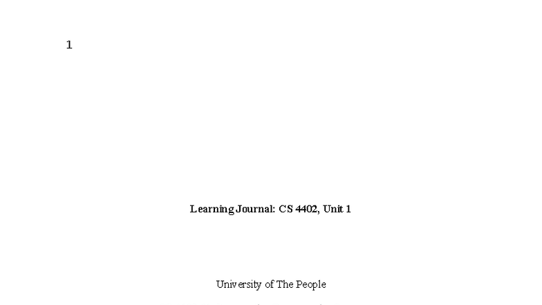 CS 4402 Learning Journal: Unit 1 Insights on Programming Paradigms ...