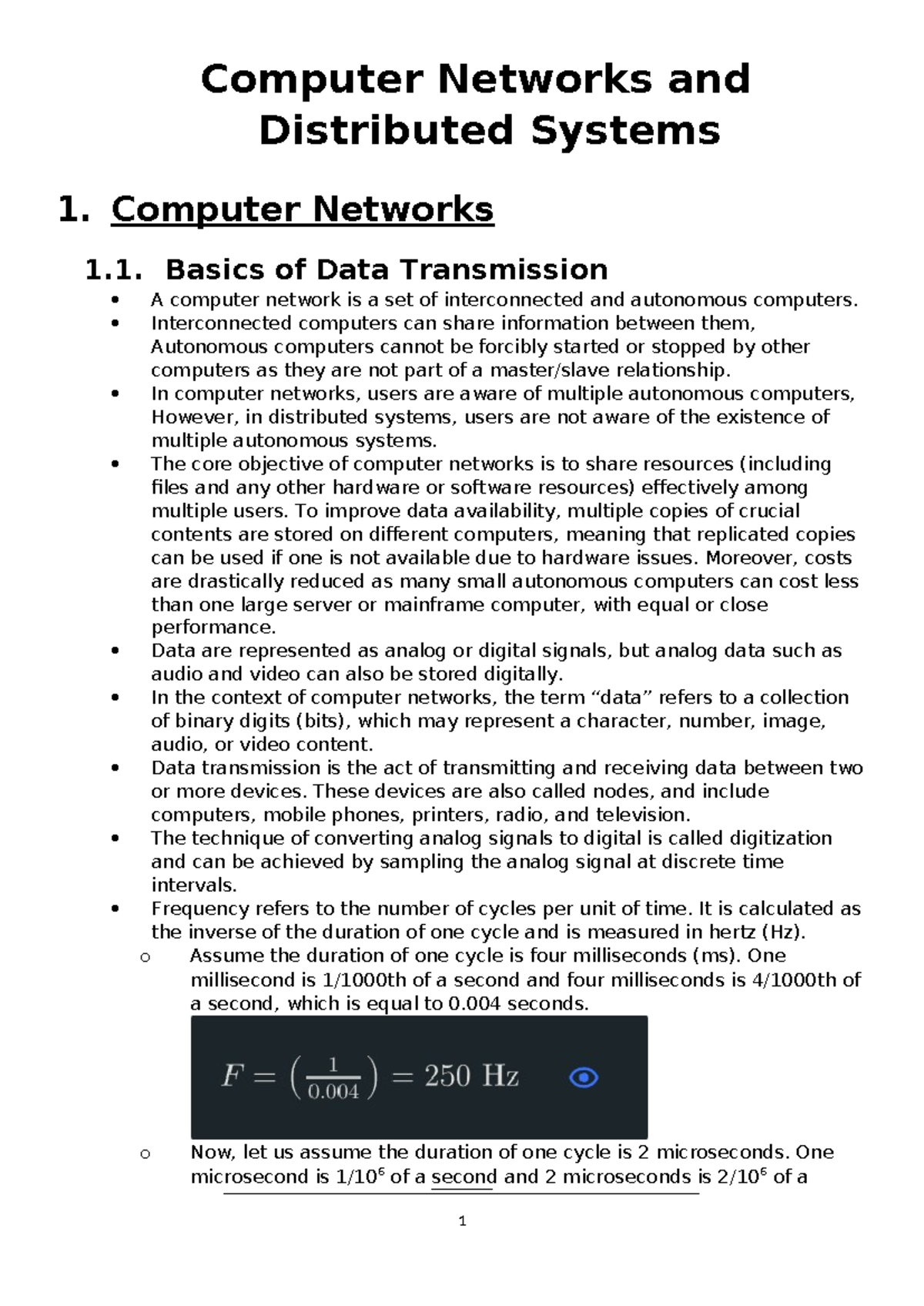 Computer Networks and Distributed Systems: An Overview of Concepts ...