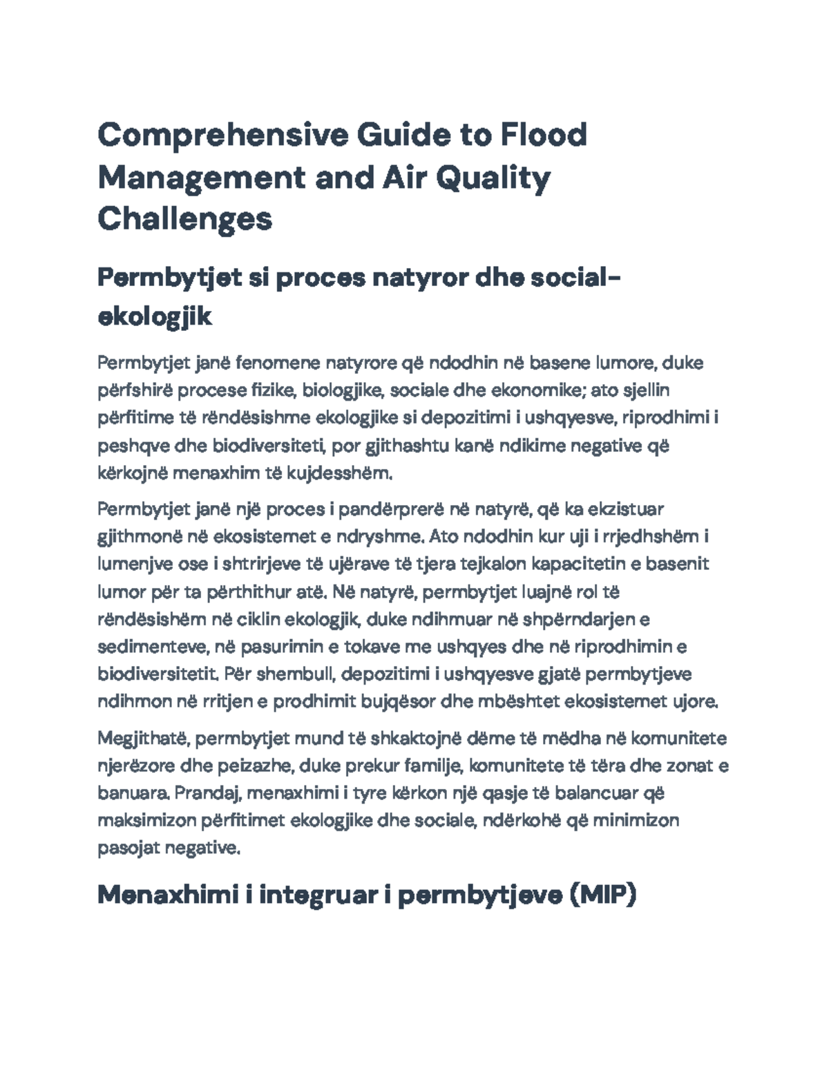 Comprehensive Guide to Flood Management and Air Quality Challenges (MIP ...