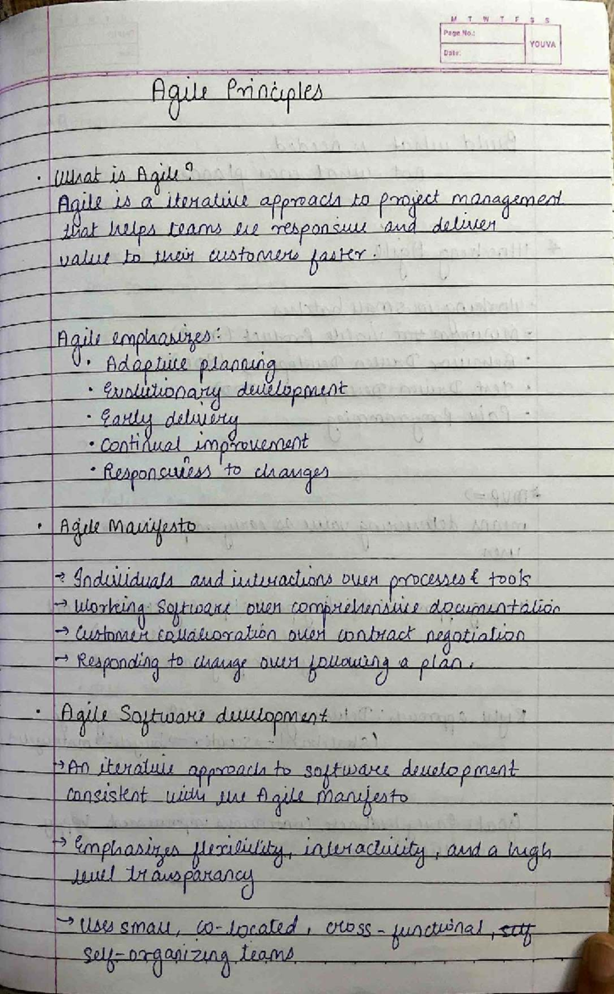 Software Engineering Notes (SE 1A) - Handwritten Summary - Studocu