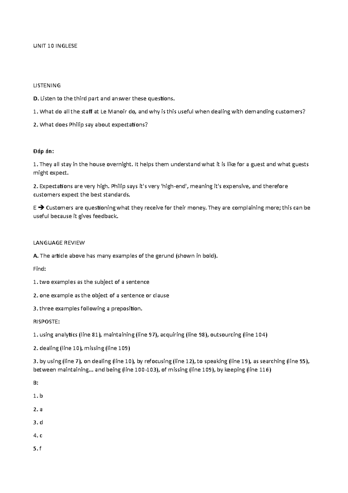 UNIT 10 Professional English III - Listening & Language Practice - Studocu
