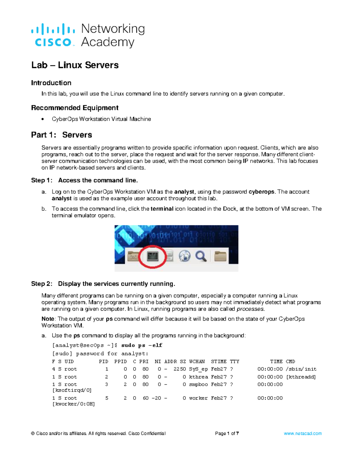 Lab 3.1.3.4: Introduction to Linux Servers and Command Line Usage - Studocu