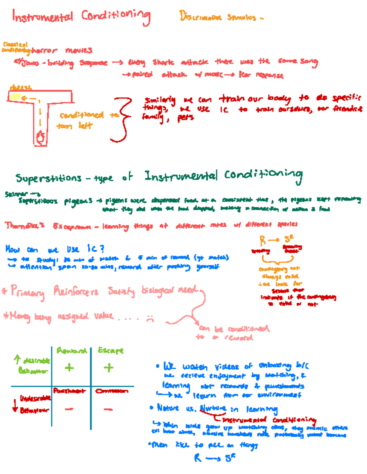 Psych 1X03 - Instrumental Conditioning Notes on Learning and Behavior ...