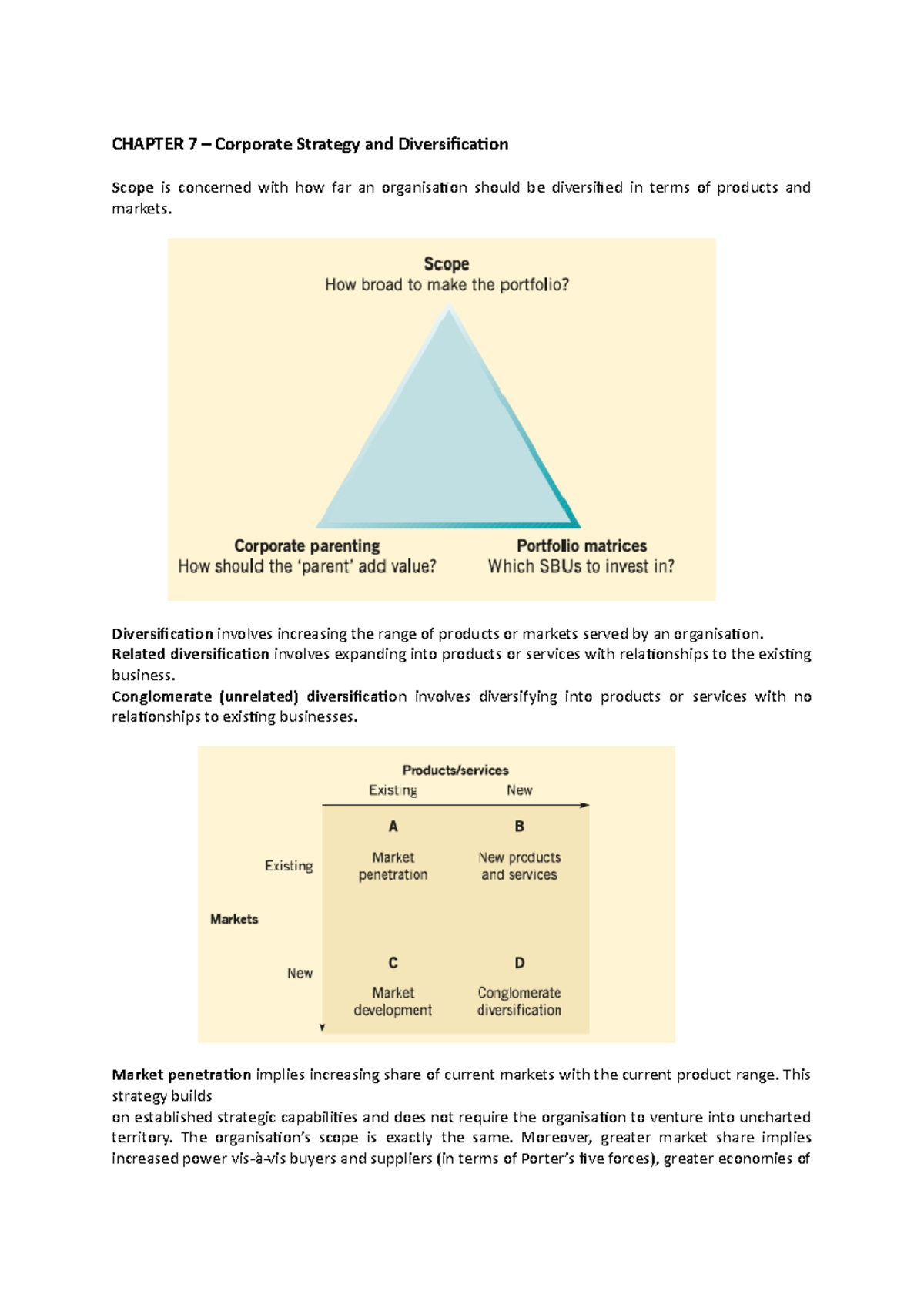 Applied Strategy Chapter 7: Corporate Strategy & Diversification ...
