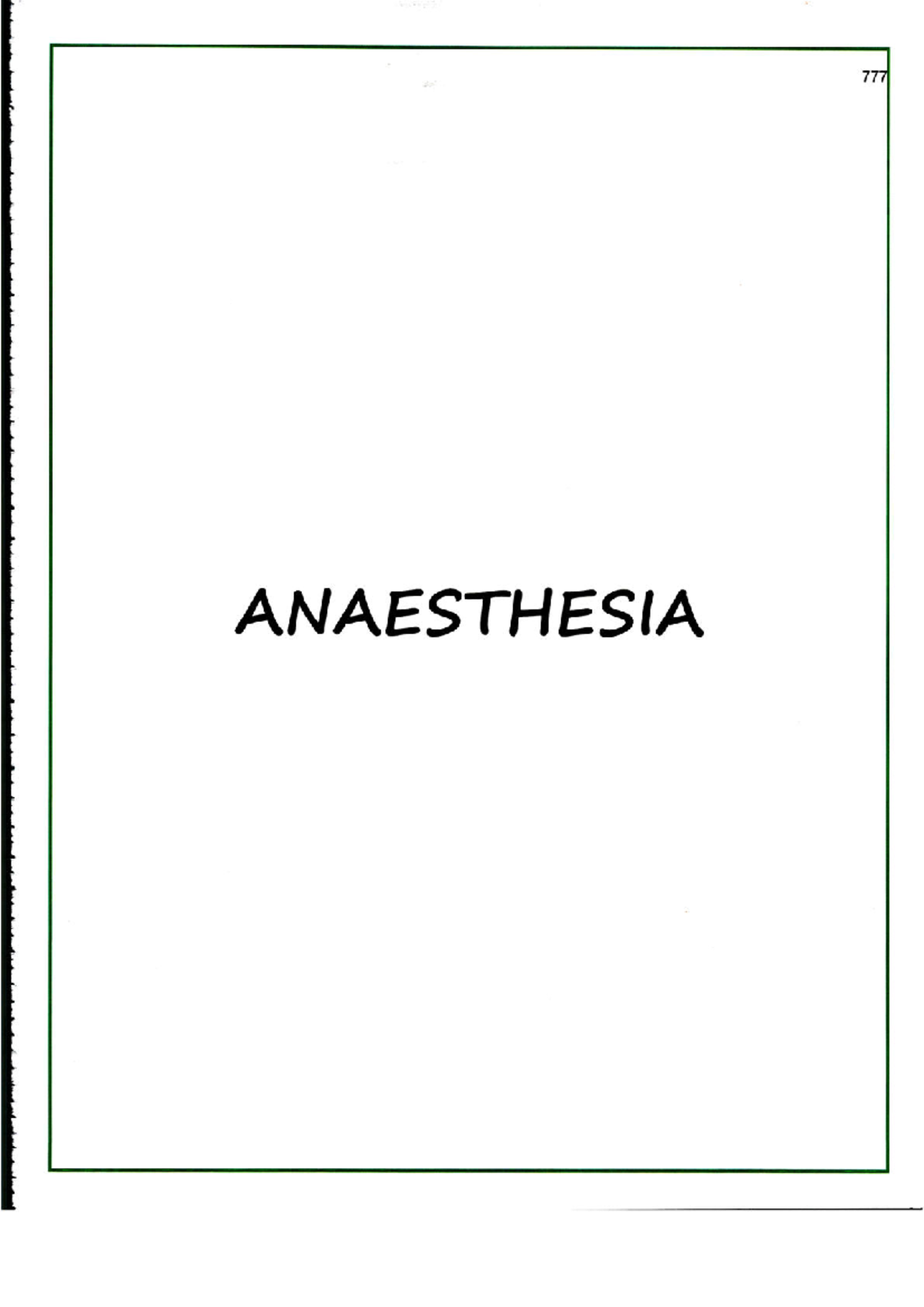 ANAESTHESIA 778 General Anesthesia Overview and Key Components - Studocu
