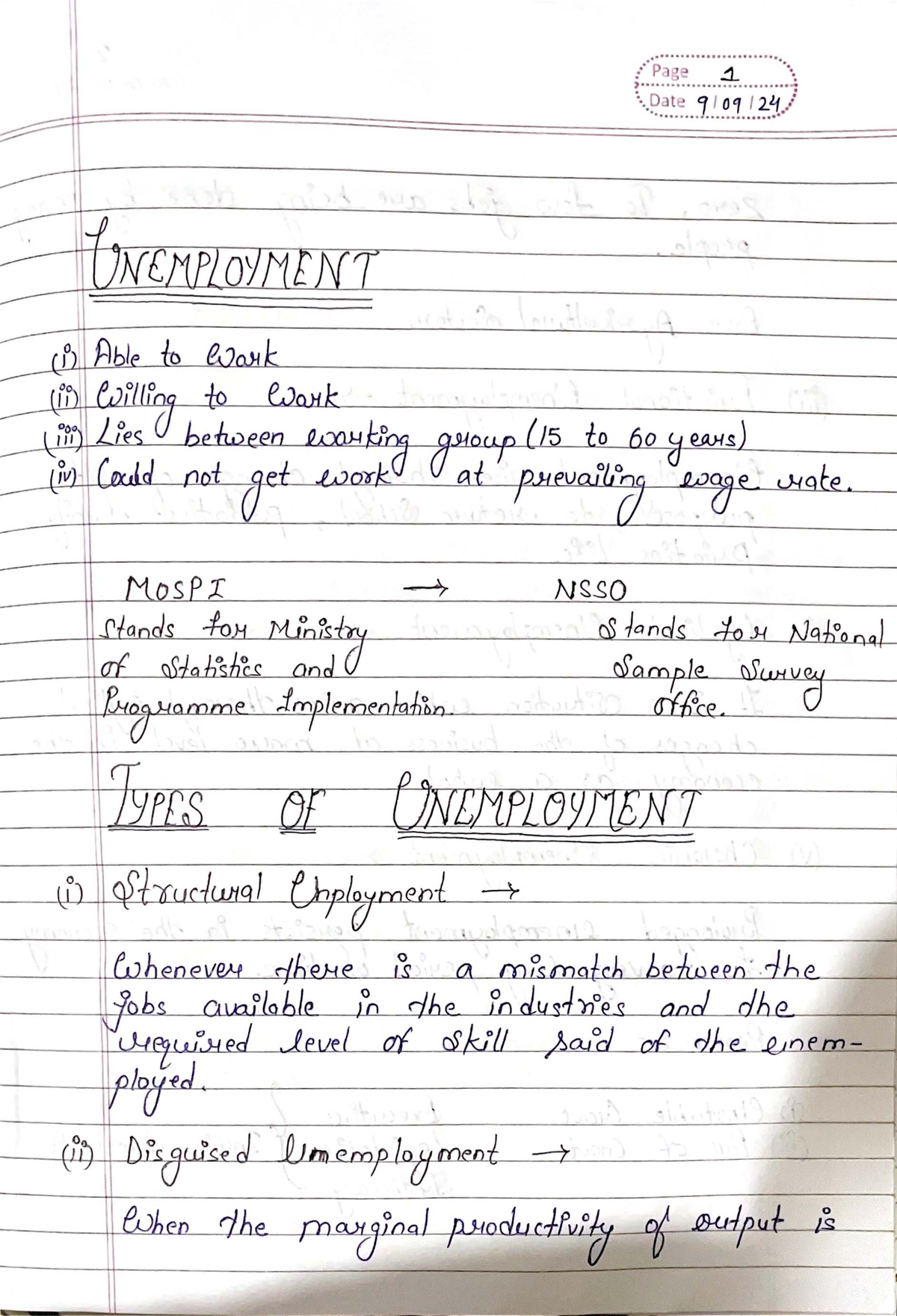 Managerial Economics (ME 101) - Unemployment Types and Policies - Studocu