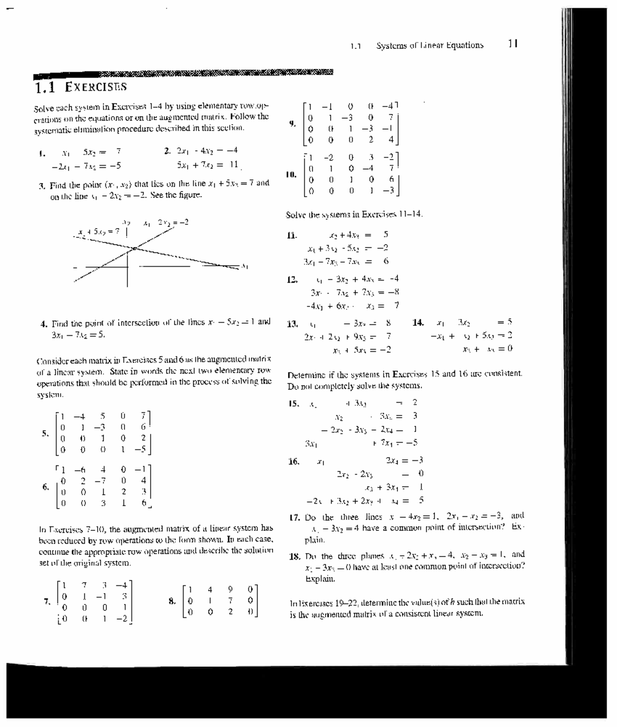 Linear Algebra Exercises Ch 1: Systems of Linear Equations Solutions ...