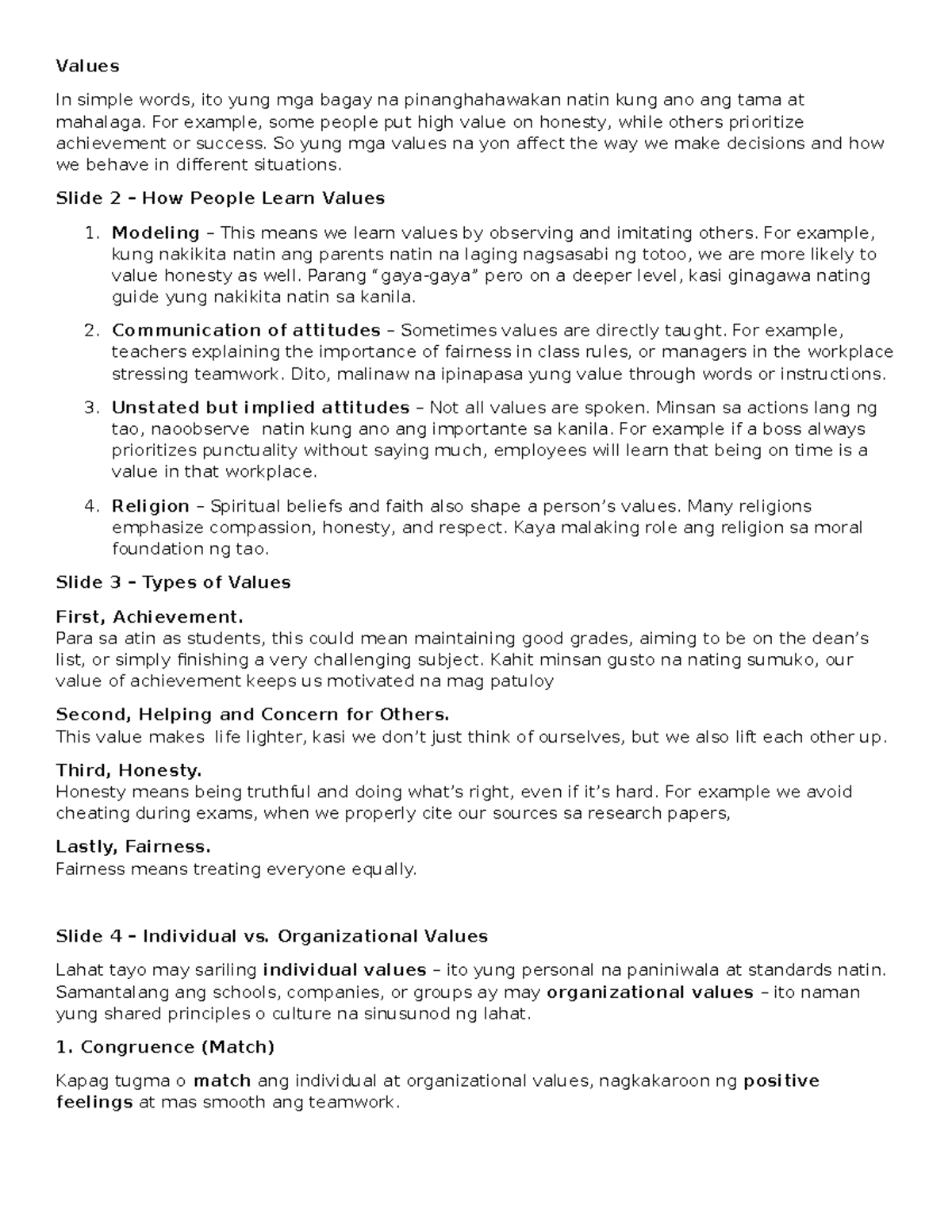 Values and Their Impact on Decision-Making: A Comprehensive Study - Studocu