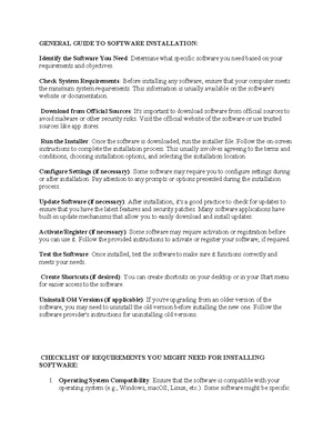 IT/CU/ICT/CR/2: Computer Software Installation Notes and Guidelines ...
