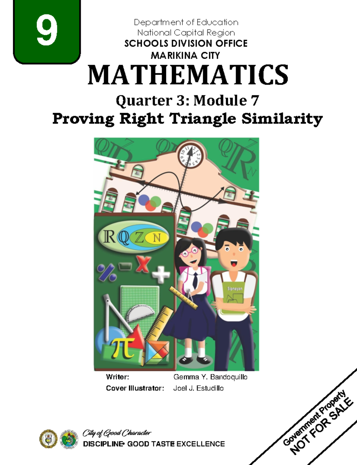 MATH G9 Q3 M7: Proving Right Triangle Similarity Module - Studocu