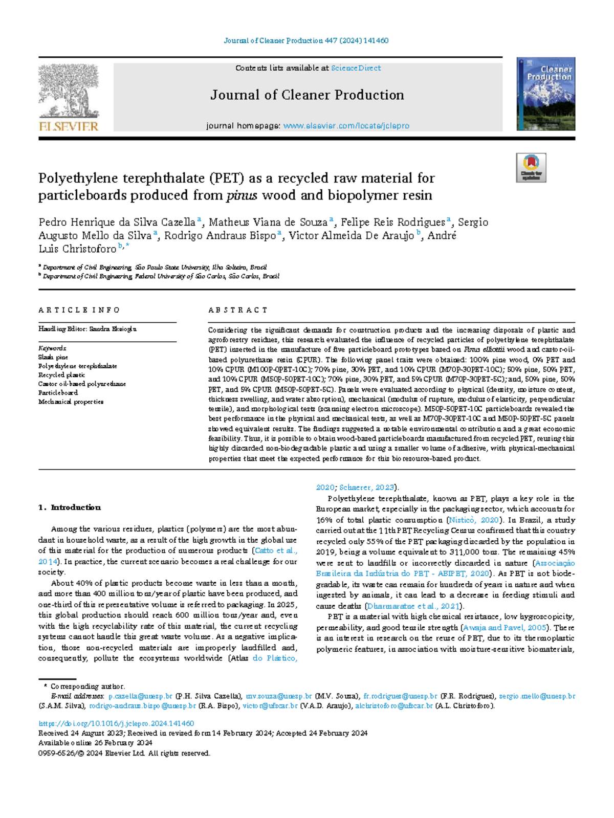 Recycled PET in Particleboard Production: A Study on Pinus Wood and ...