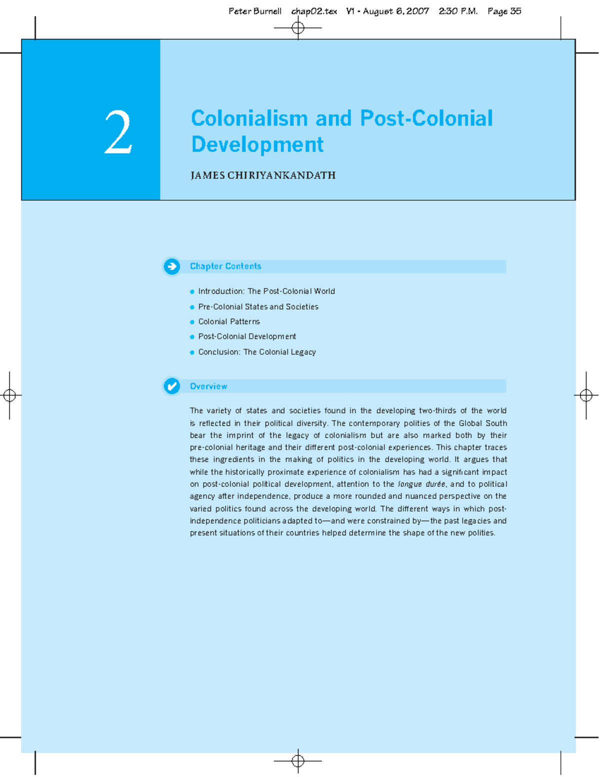 Colonialism and Development: Insights from Chapter 2 (520782192) - Studocu
