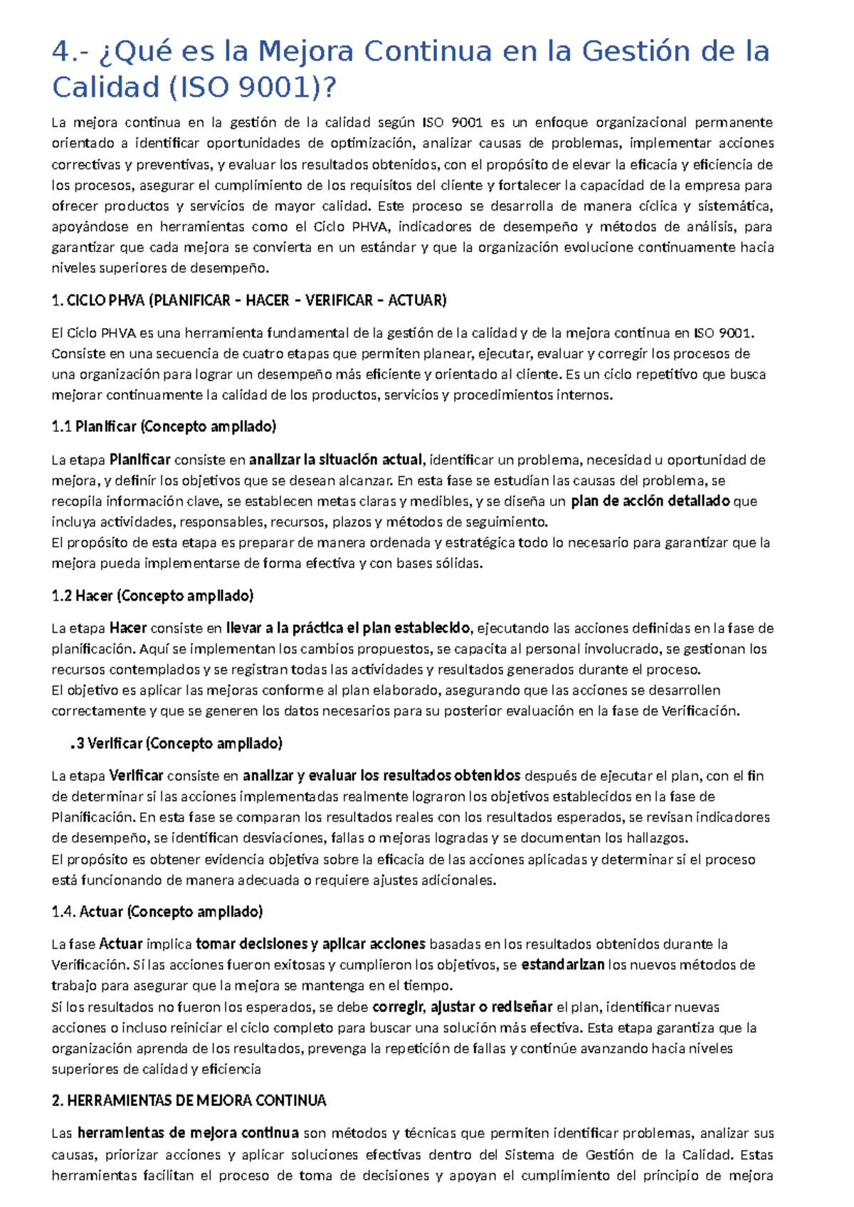 Mejora Continua en la Gestión de la Calidad según ISO 9001 - Peñafiel ...