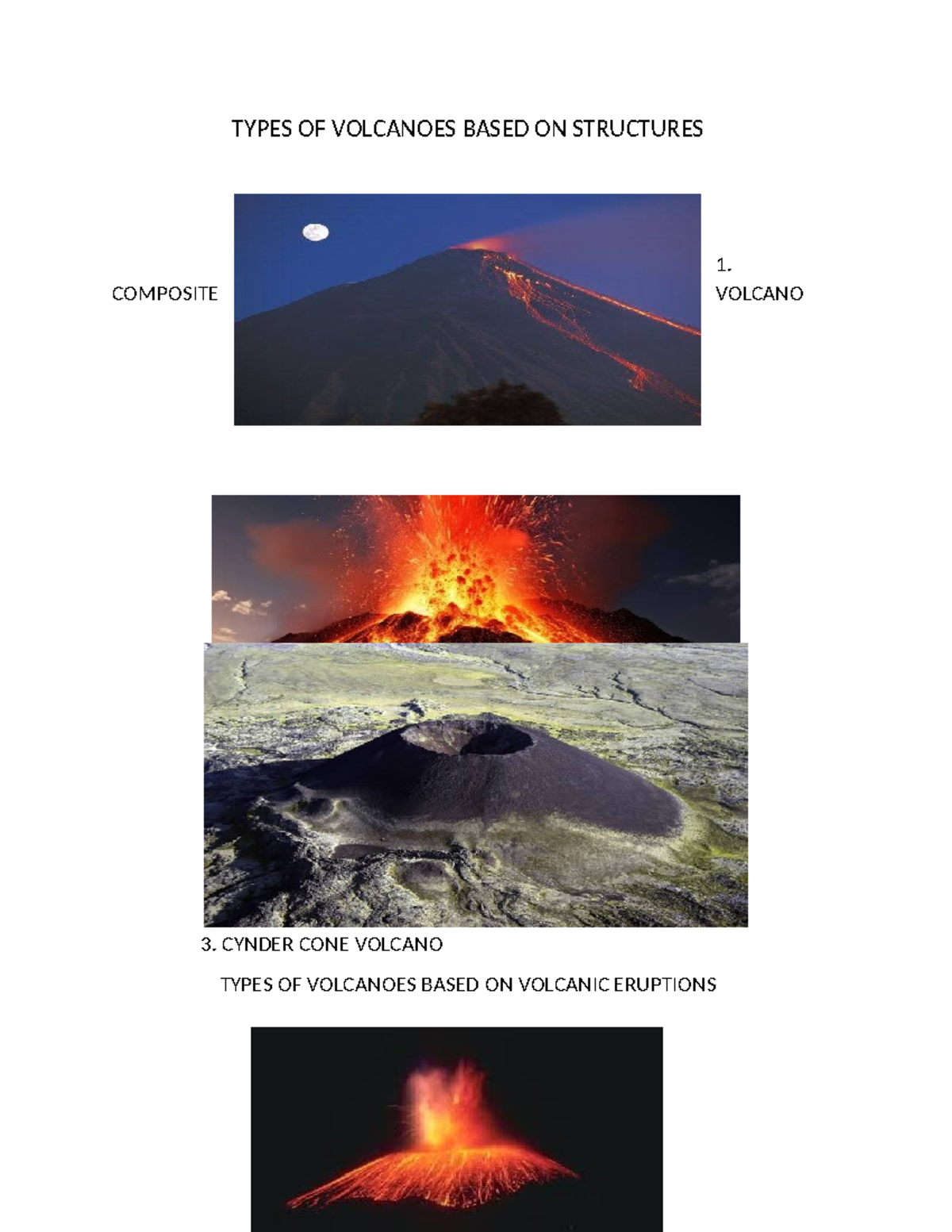 Types OF Volcanoes Based ON Structures - Earth Science 11 Water ...