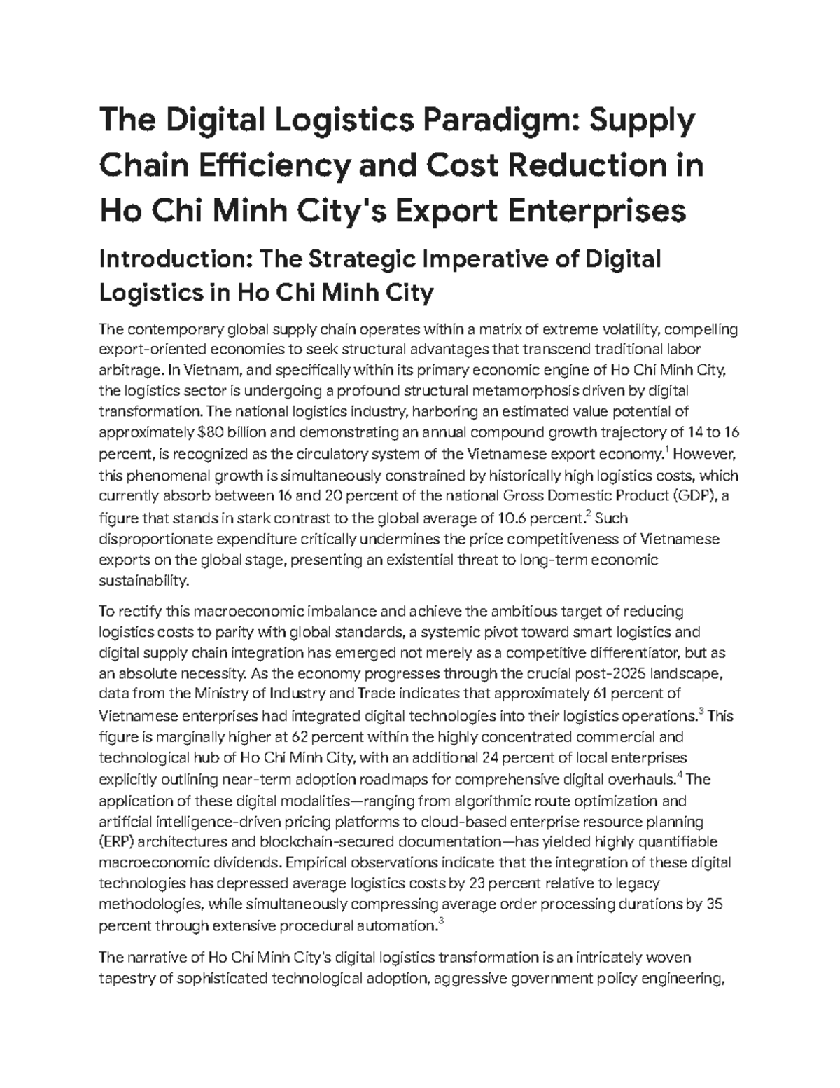 Digital Logistics Transformation: Enhancing Supply Chain Efficiency in ...