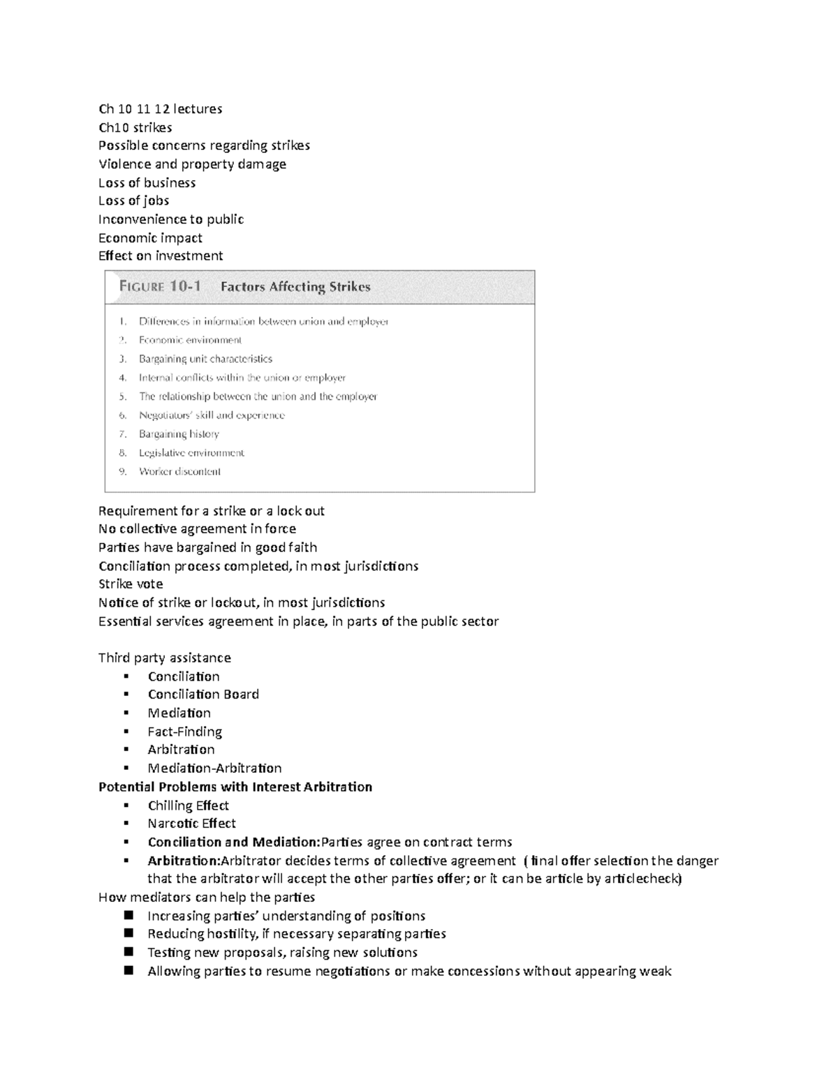 Ch 10 11 12 lectures - Provide key terms and definitions for quizzes ...