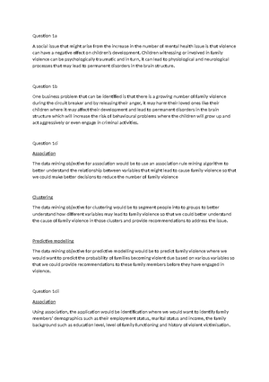 ANL307 Tutor-Marked Assignment Jan 2023 Semester - ANL Predictive ...
