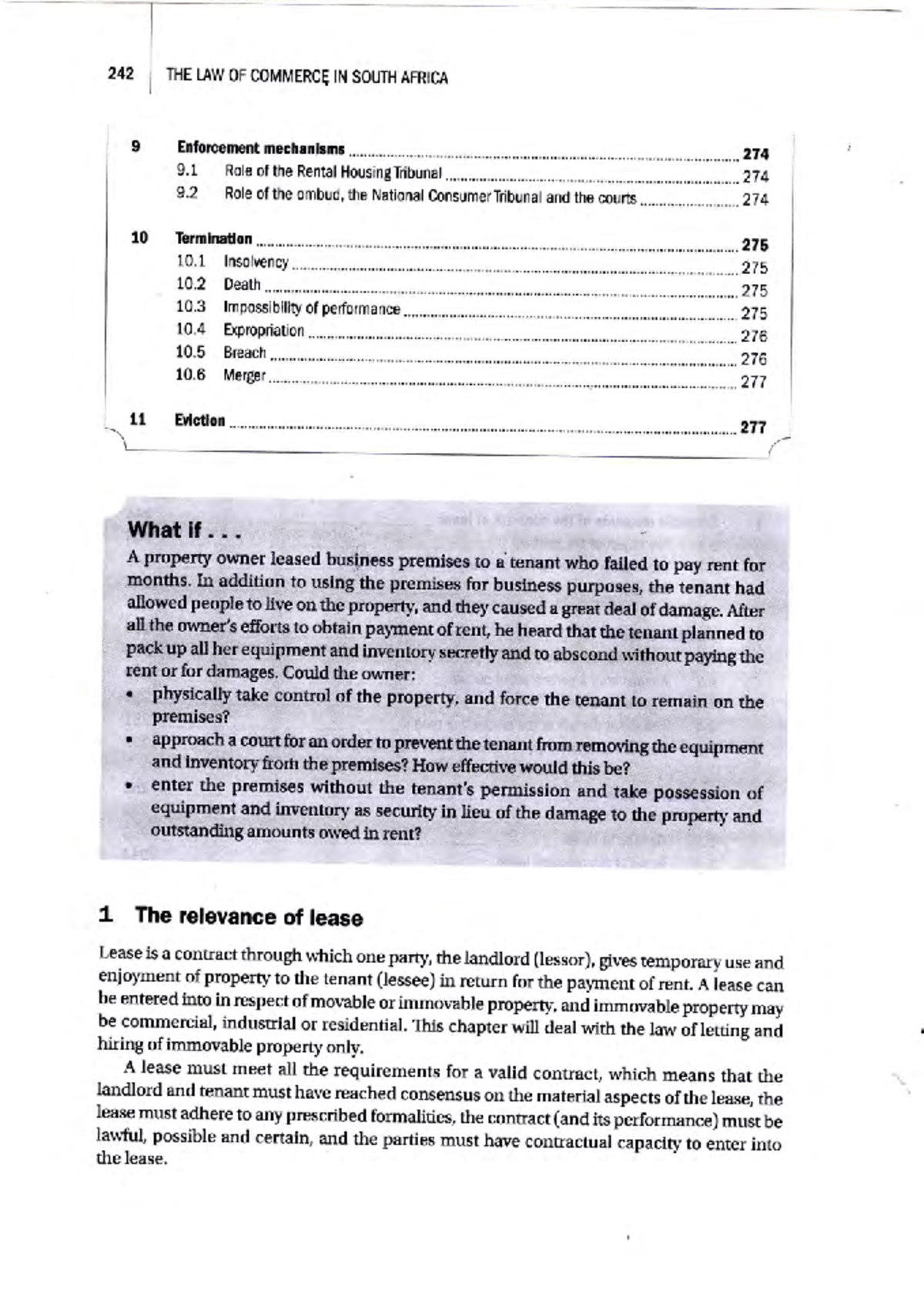 Legal Framework of Leases: Rights, Duties, and Tacit Hypothec (LGL104 ...