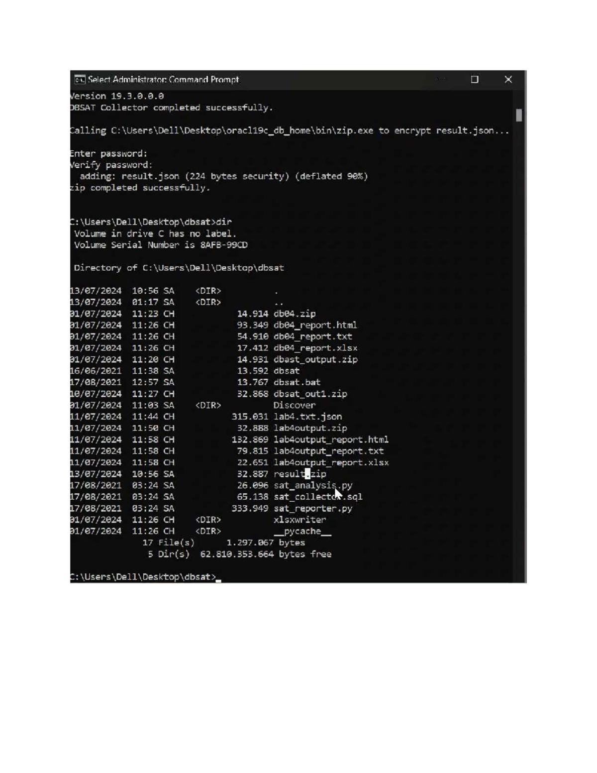 Lab 9: Database security assessment tool usage and command prompt ...