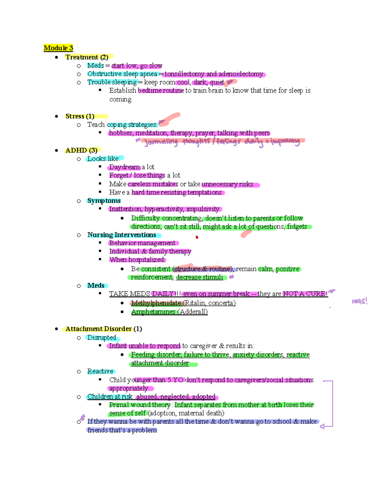 Exam 2 Study Guide for IB 2024: Pediatric Nursing Interventions and ...