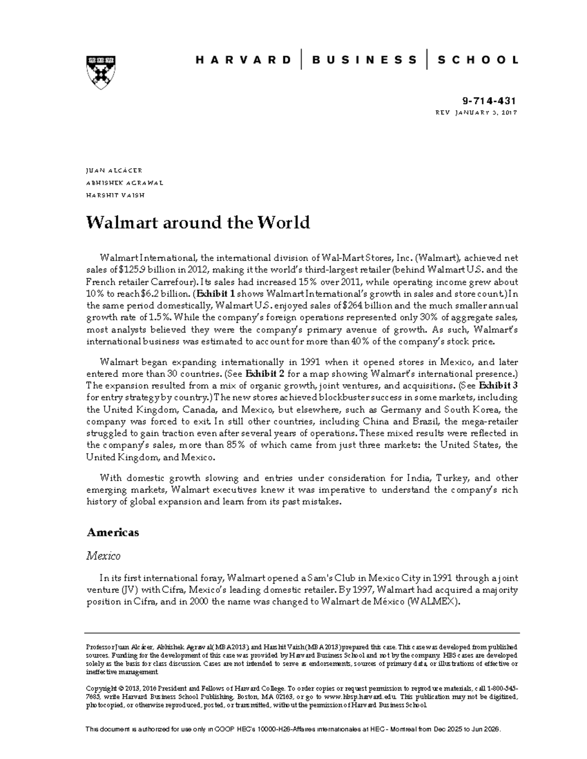 Walmart International Expansion Case Study (COOP 9714) - Studocu