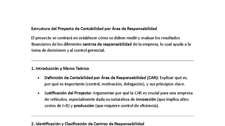 Estructura del Proyecto de Contabilidad por Área de Responsabilidad