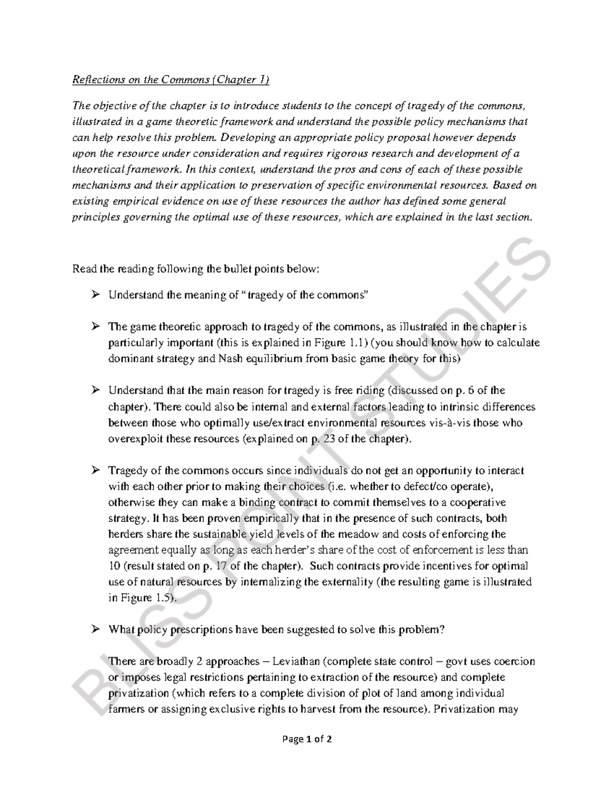 Reflections on the Commons notes - Page 1 of 2 Reflections on the ...