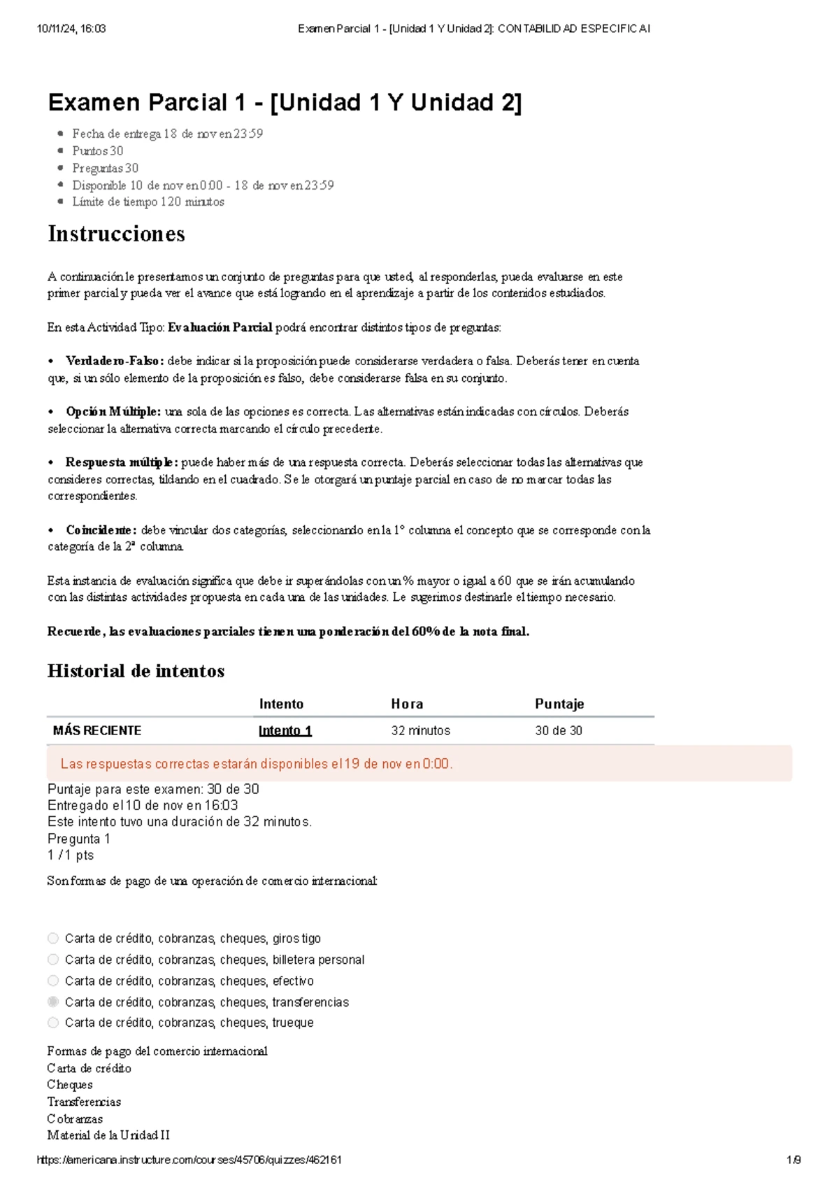 Examen Parcial 2 - Unidad 3 y 4 de Contabilidad Específica I - Studocu