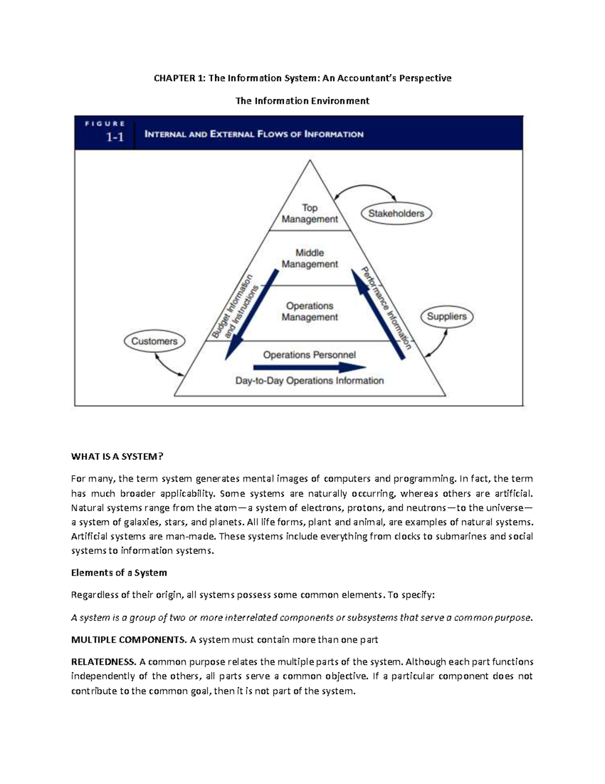 Chapter-1 - Accounting Information System - CHAPTER 1: The Information ...
