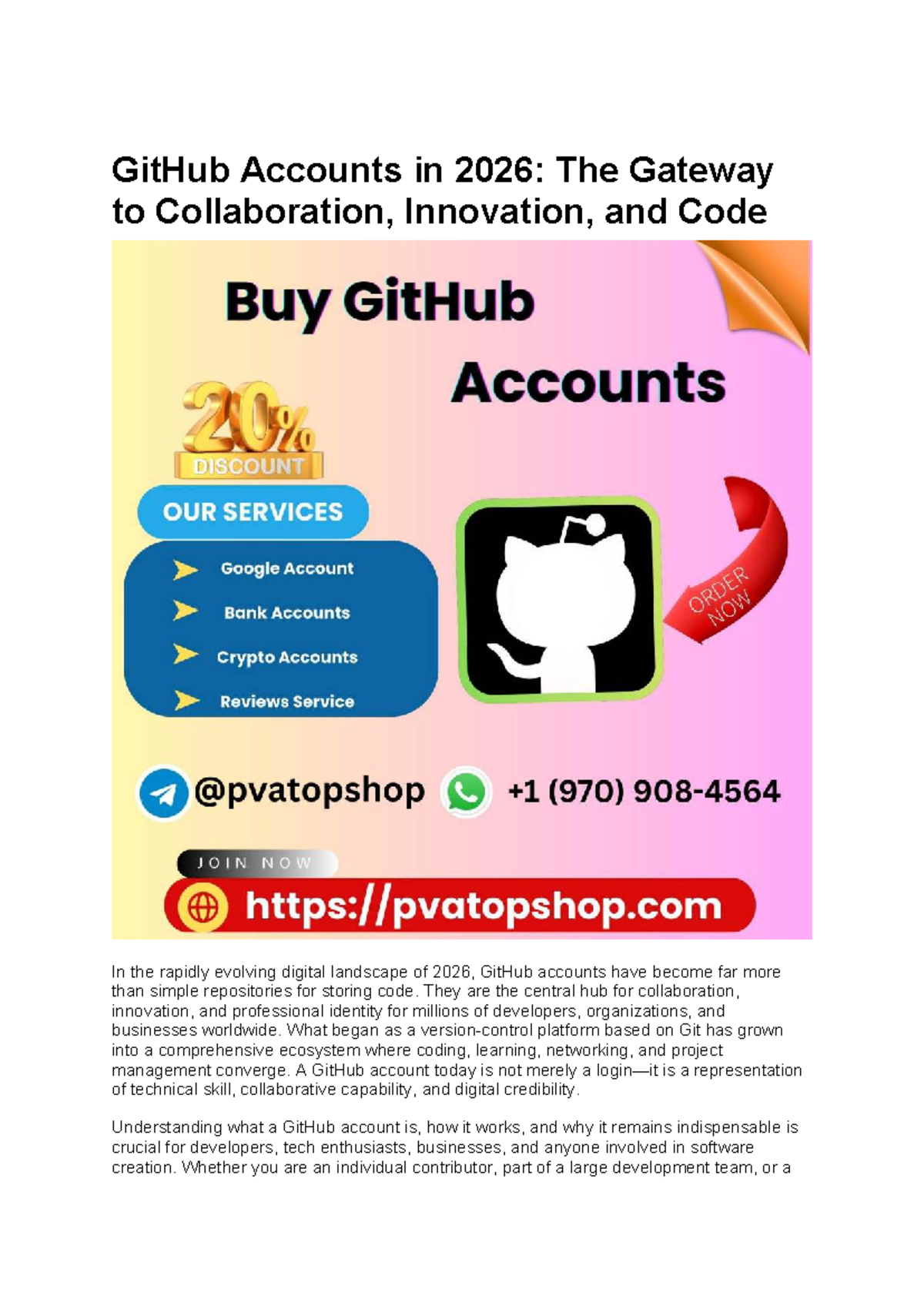 Best Practices for Buying Old GitHub Accounts in Dev - Studocu