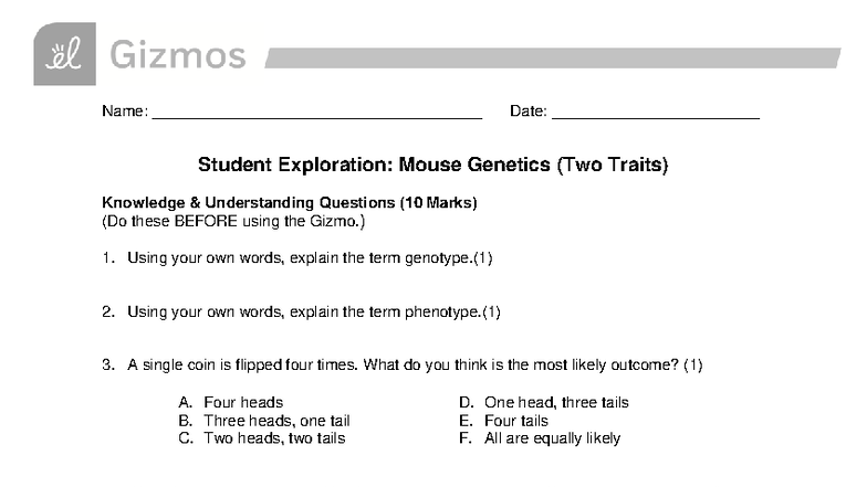 1726852876-Unit 2 Assignment: Exploring Mouse Genetics (Two Traits ...