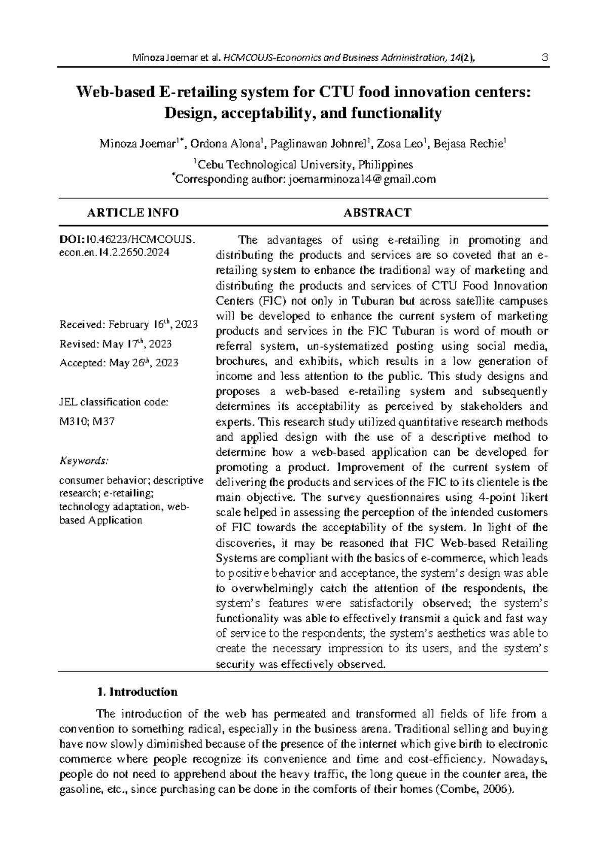 2650 15223 1 PB - Hello to all - Web-based E-retailing system for CTU ...