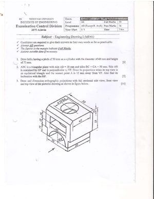 Engineering Drawing Symbols and CAD Basics - Sheet No. 13 & 14 - Studocu