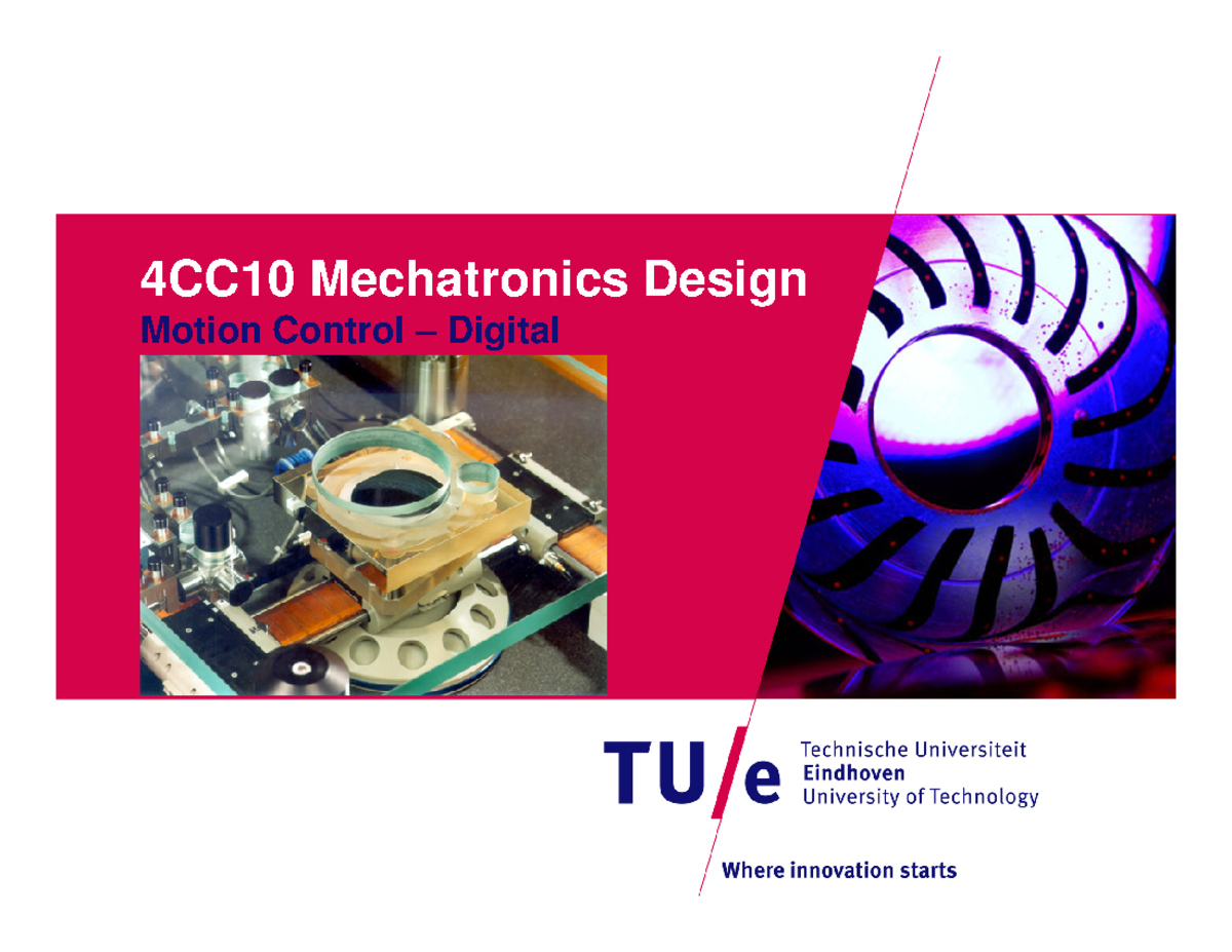 4CC10 Mechatronics Design - Motion Control Digital Overview and Exam ...