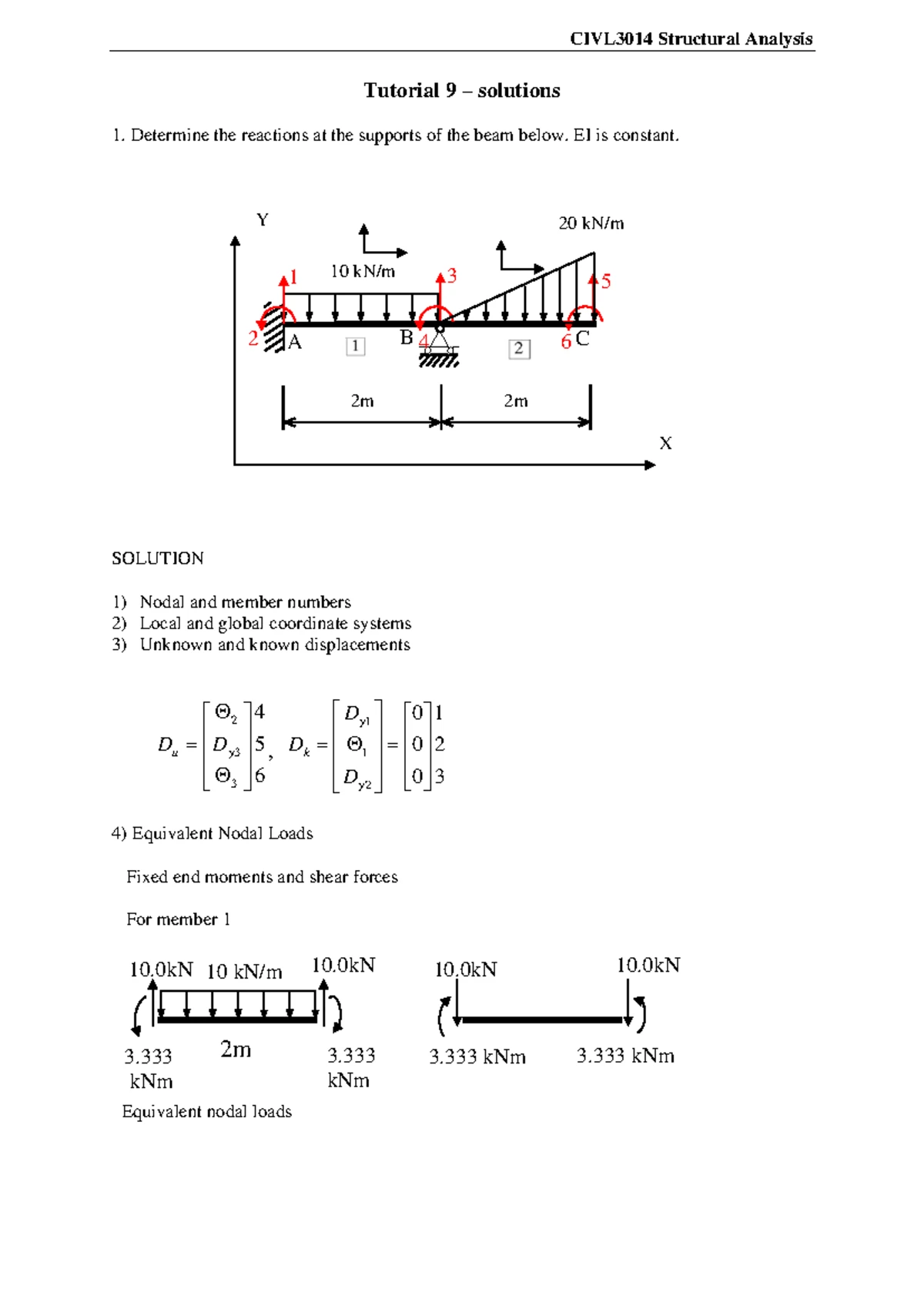 Tutorial 8 Submission: Structural Analysis and Design Concepts - Studocu