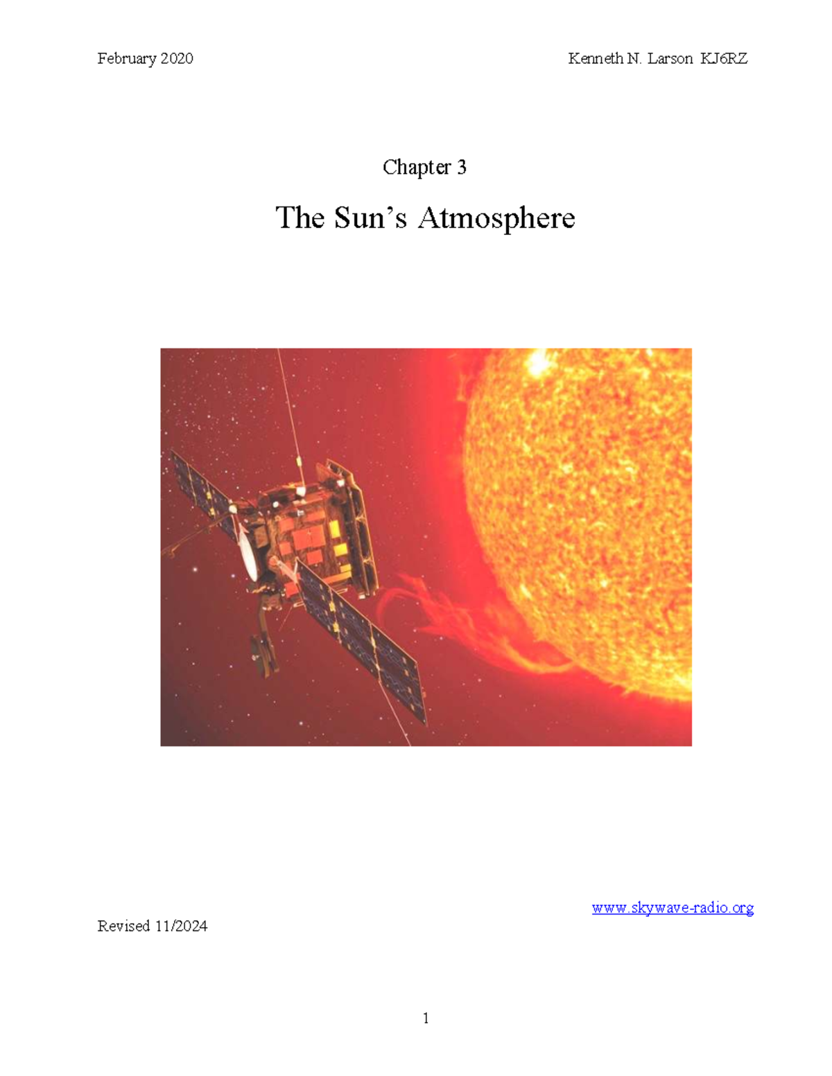 KJ6RZ Chapter 3: The Solar Atmosphere Overview and Insights - Studocu