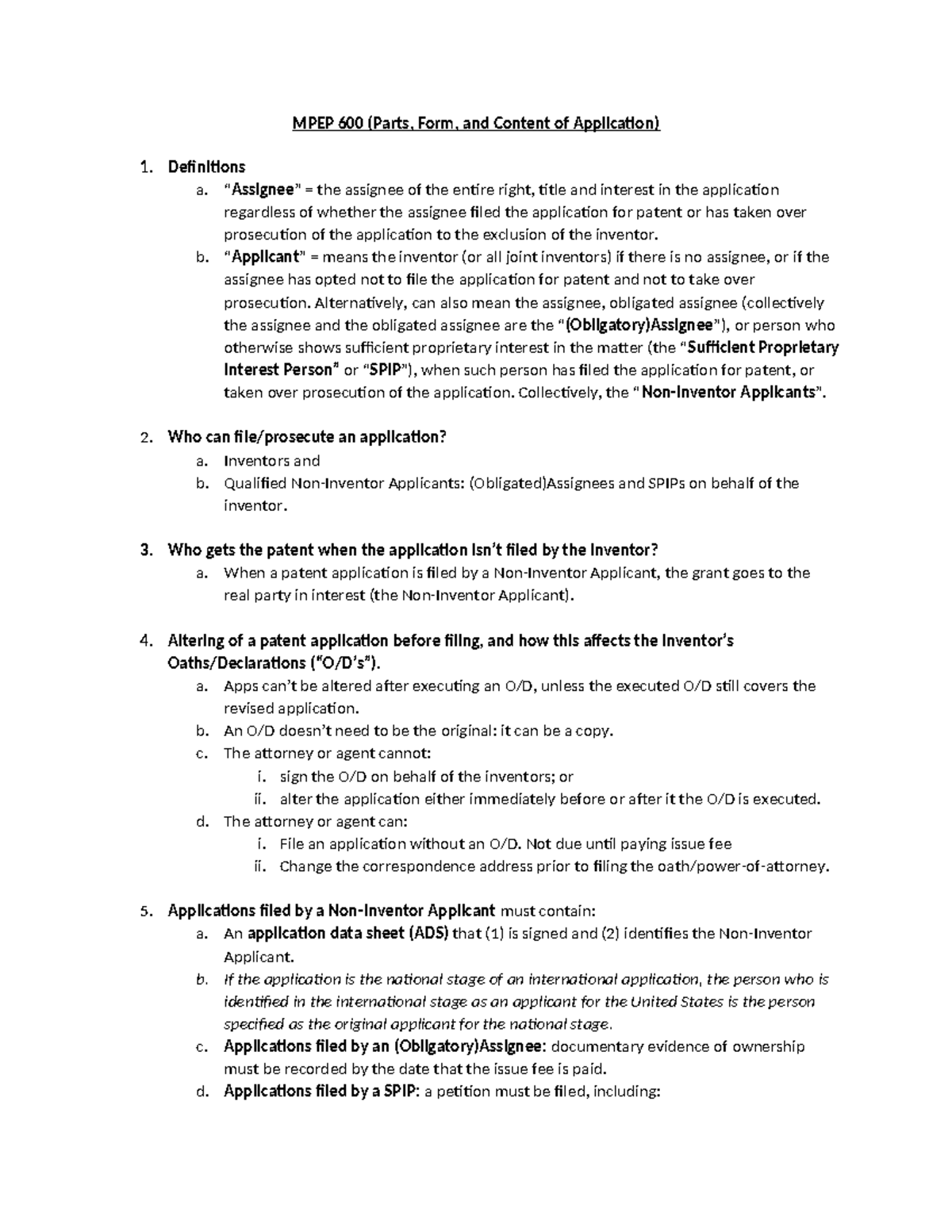 MPEP 600: Parts, Form, and Content of Patent Applications - Studocu