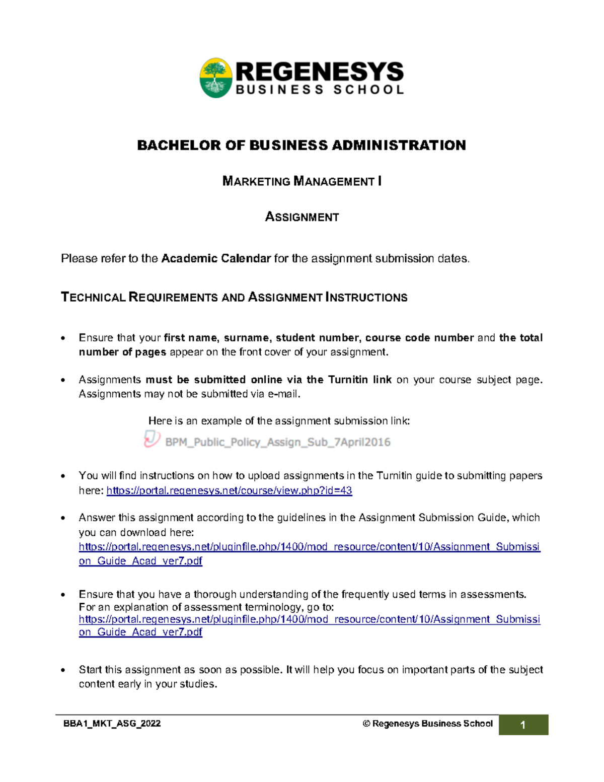 BBA 1 MKT Assignment Guidelines & Questions for 2022 - Studocu