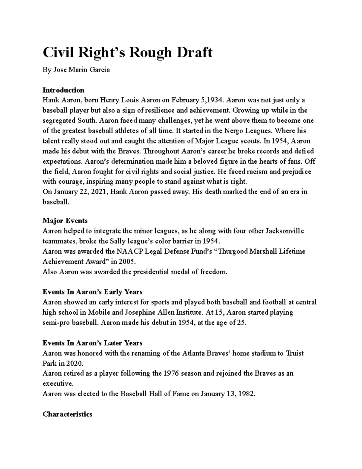 Civil Right’s Rough Draft - Civil Right’s Rough Draft By Jose Marin ...