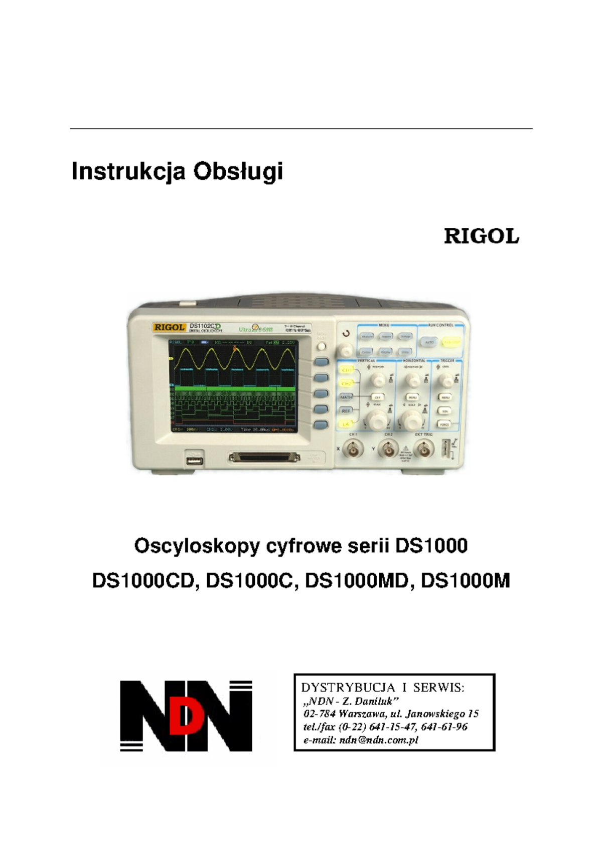 DS1000 - Instrukcja Obsługi Oscyloskopów Serii DS na Politechnice ...