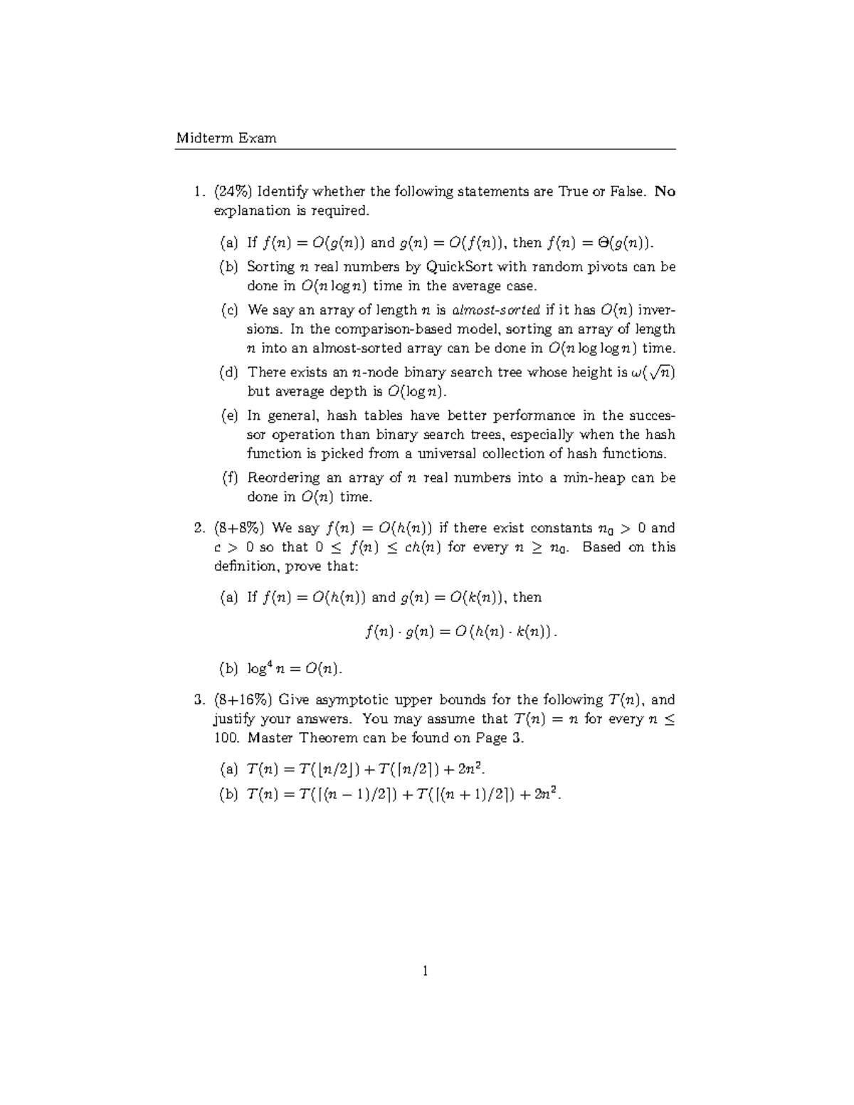 Midterm Exam (CS101) Solutions - October 25, 2017 - Studocu