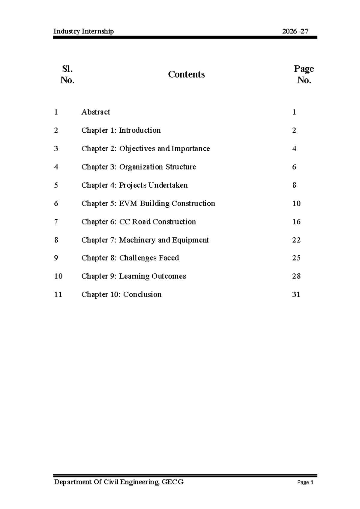 Civil Engineering Internship Report 2026: Projects & Insights - Studocu