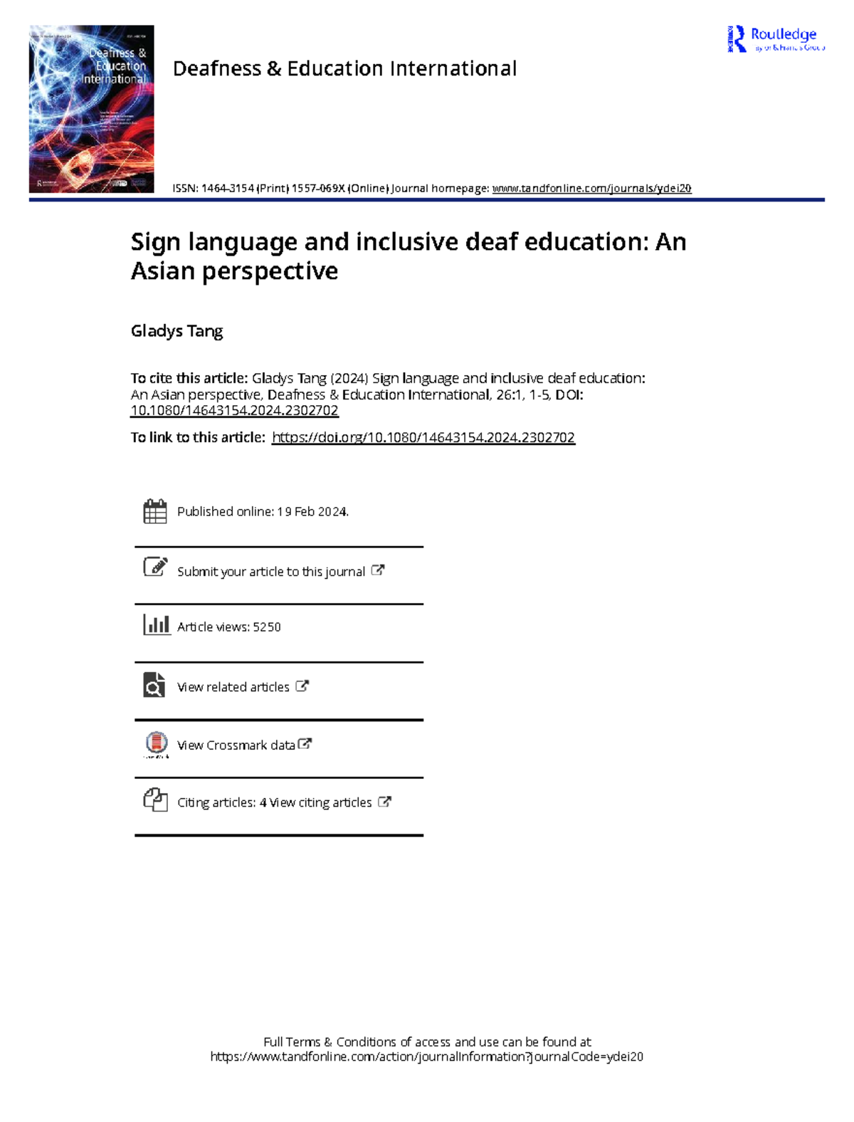 Sign Language & Inclusive Deaf Education: An Asian Perspective - Studocu