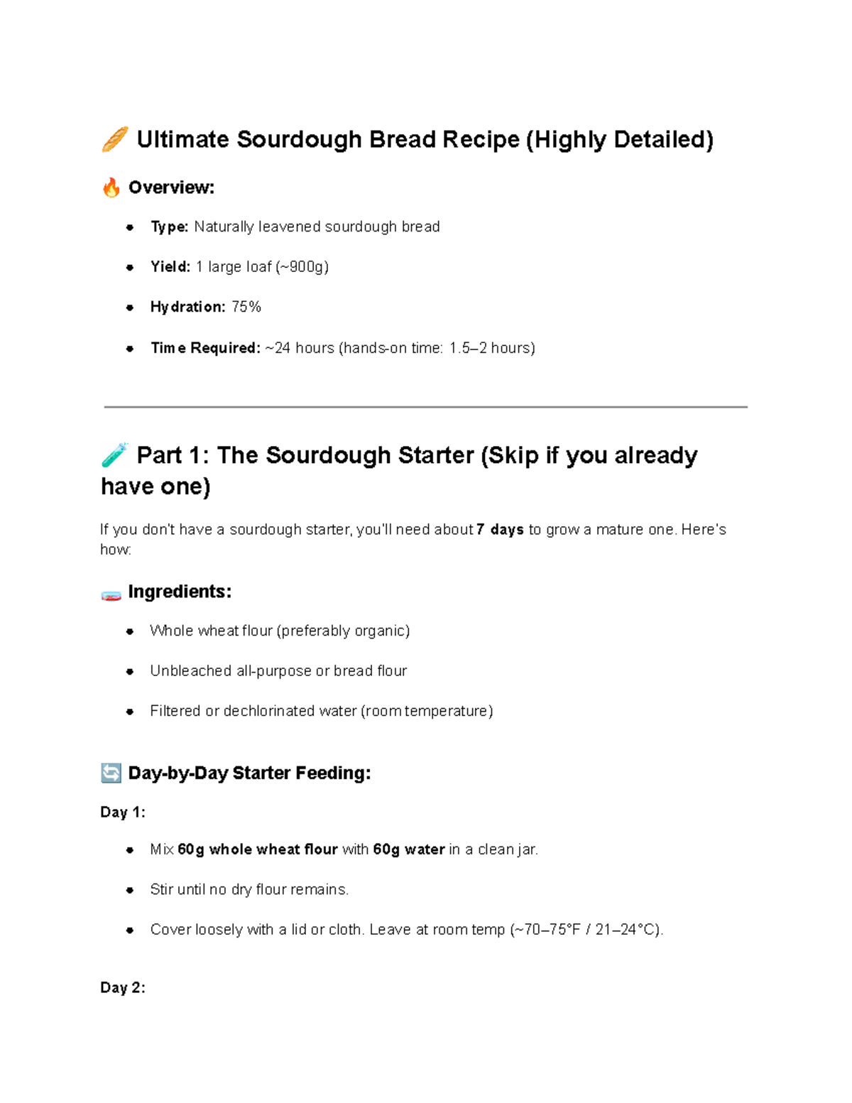 Sourdough Bread Recipe (Course Code: BREAD 101) - Detailed Guide - Studocu