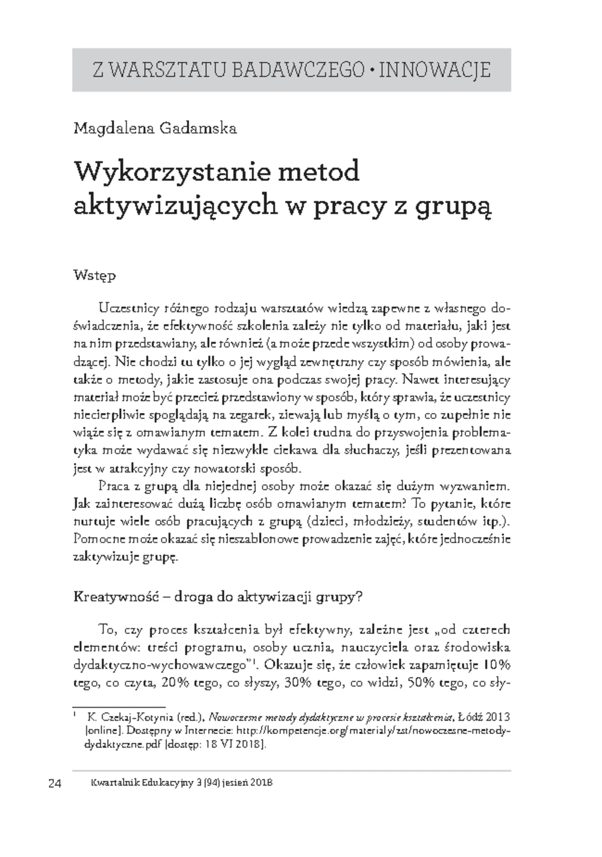 Sprawdzian klasa IV Przyroda: Dział 6 - Krajobraz najbliższej okolicy