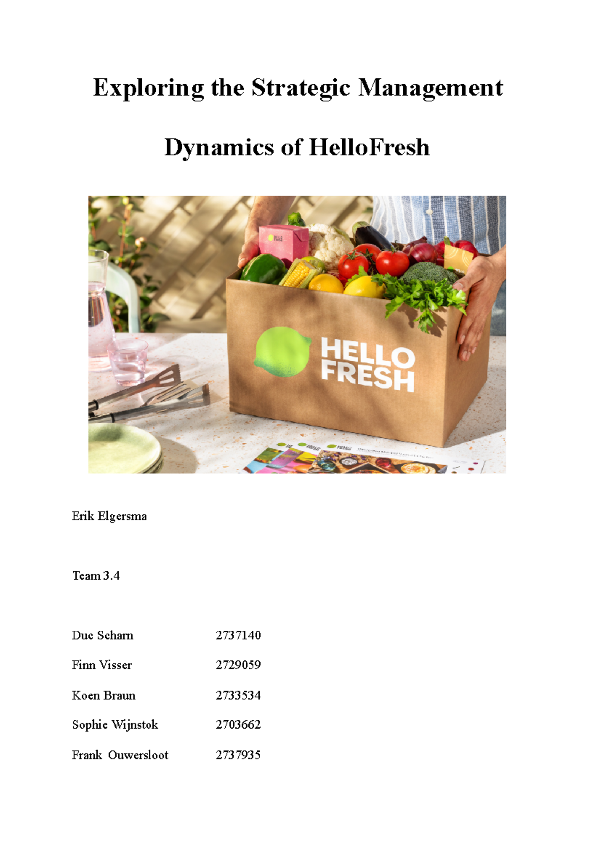 Strategic Analysis of HelloFresh: Addressing Customer Retention Issues ...