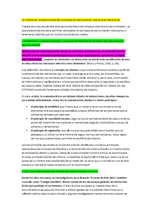 Parcial de Teoría de la Comunicación: Fundamentos y Modelos Clave - Studocu